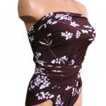 Bathing Suit Large Wrap-around Swimsuit Brown..