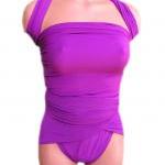 Bathing Suit Large Wrap Around Swimsuit Solid..