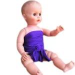 Baby Bathing Suit Solid Purple Wrap Around..