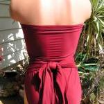Small Bathing Suit Wrap-around Swimsuit Solid Wine..