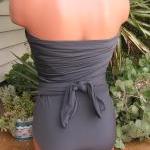Large Bathing Suit Wrap-around Swimsuit Solid..