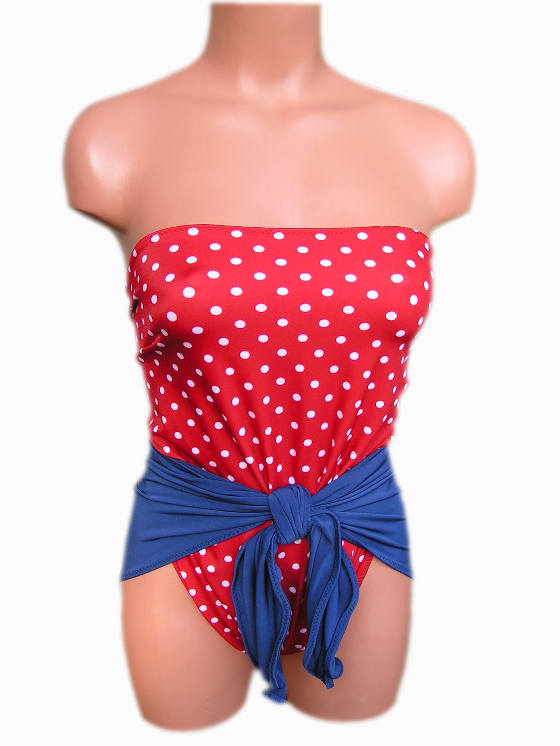 Bathing Suit Extra Small Wrap Around Swimsuit Pin Up Girl Americana On Luulla